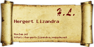 Hergert Lizandra névjegykártya